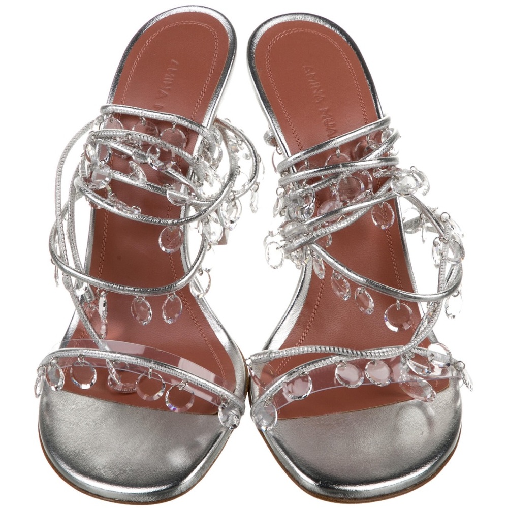 Amina Muaddi Tina heels size 8 brand new